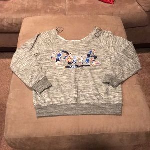 Heathered off the shoulder PINK pull over